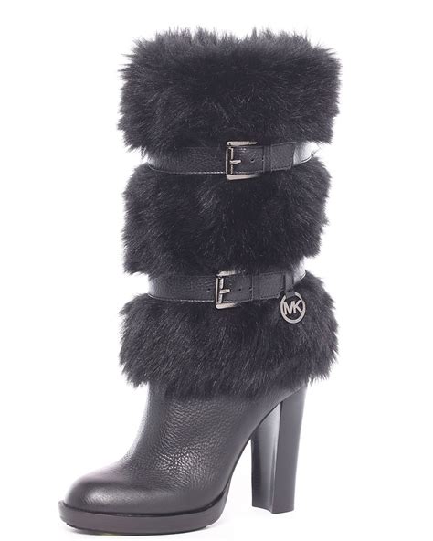 michael kors fur boots|michael kors cher bootie.